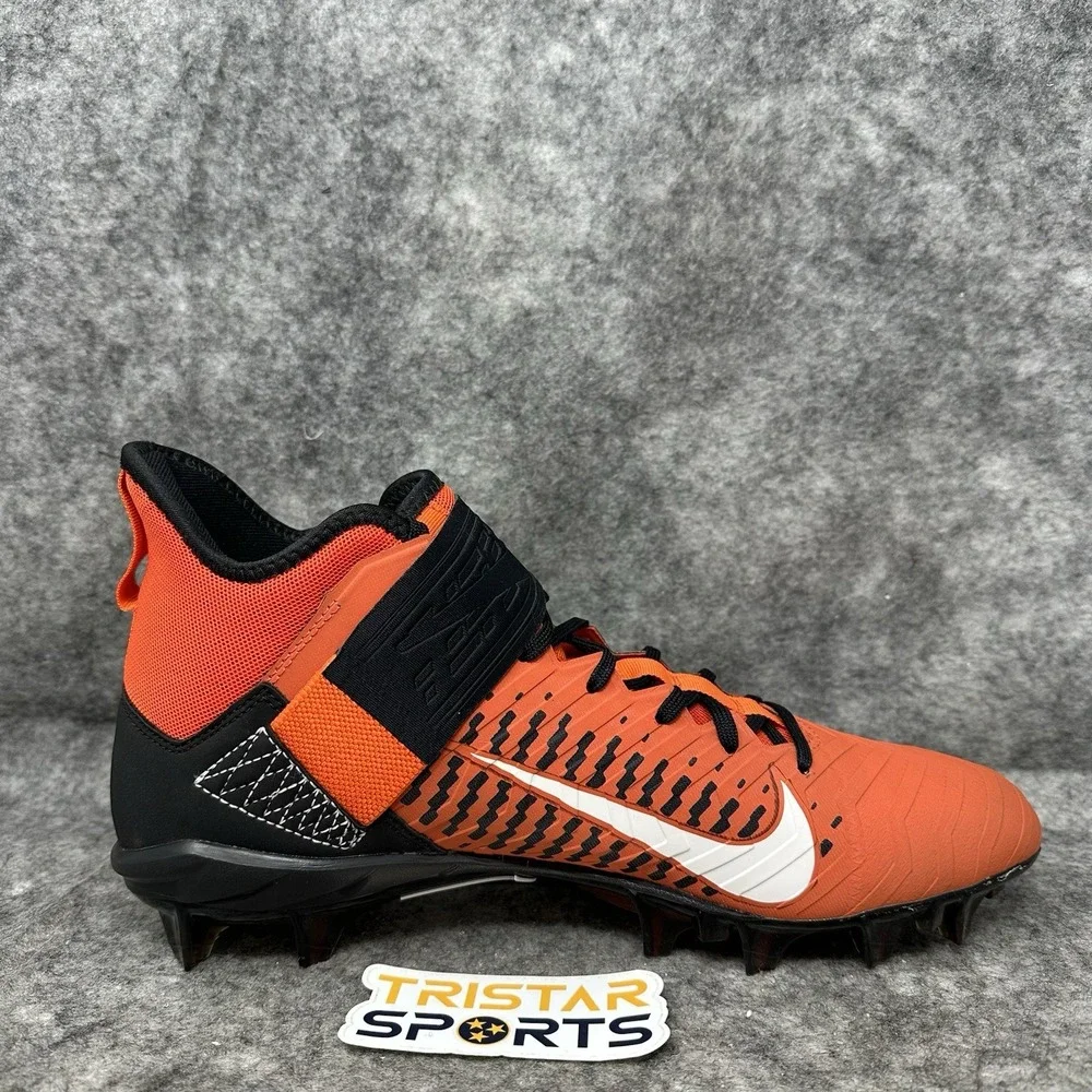 Nike Alpha Menace Pro 2 Football Cleats Mens Sz 10 Team Orange Black AQ3209-801